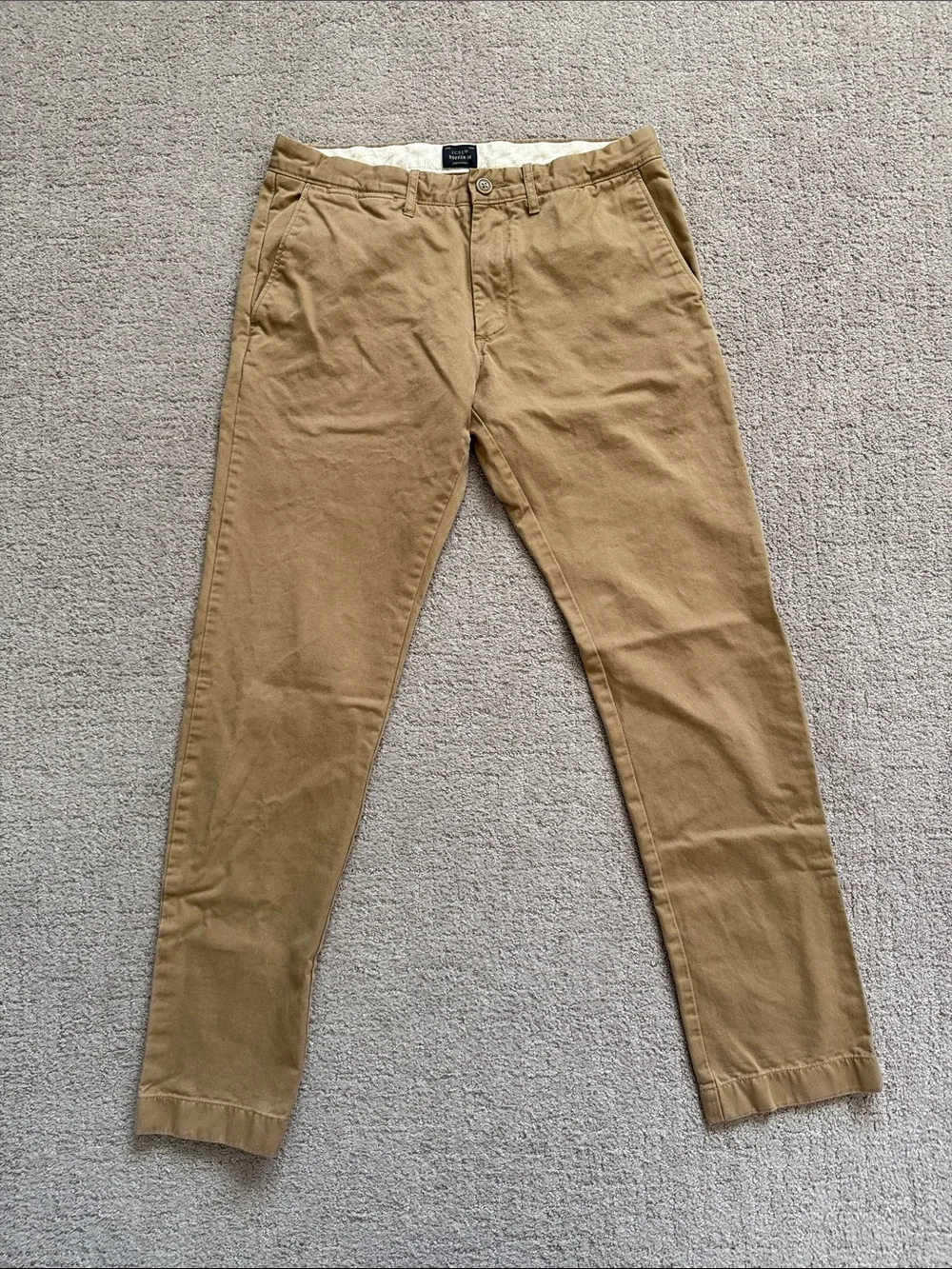 J. Crew Men's Khaki Slim Straight 484 Chinos - 31 x 32